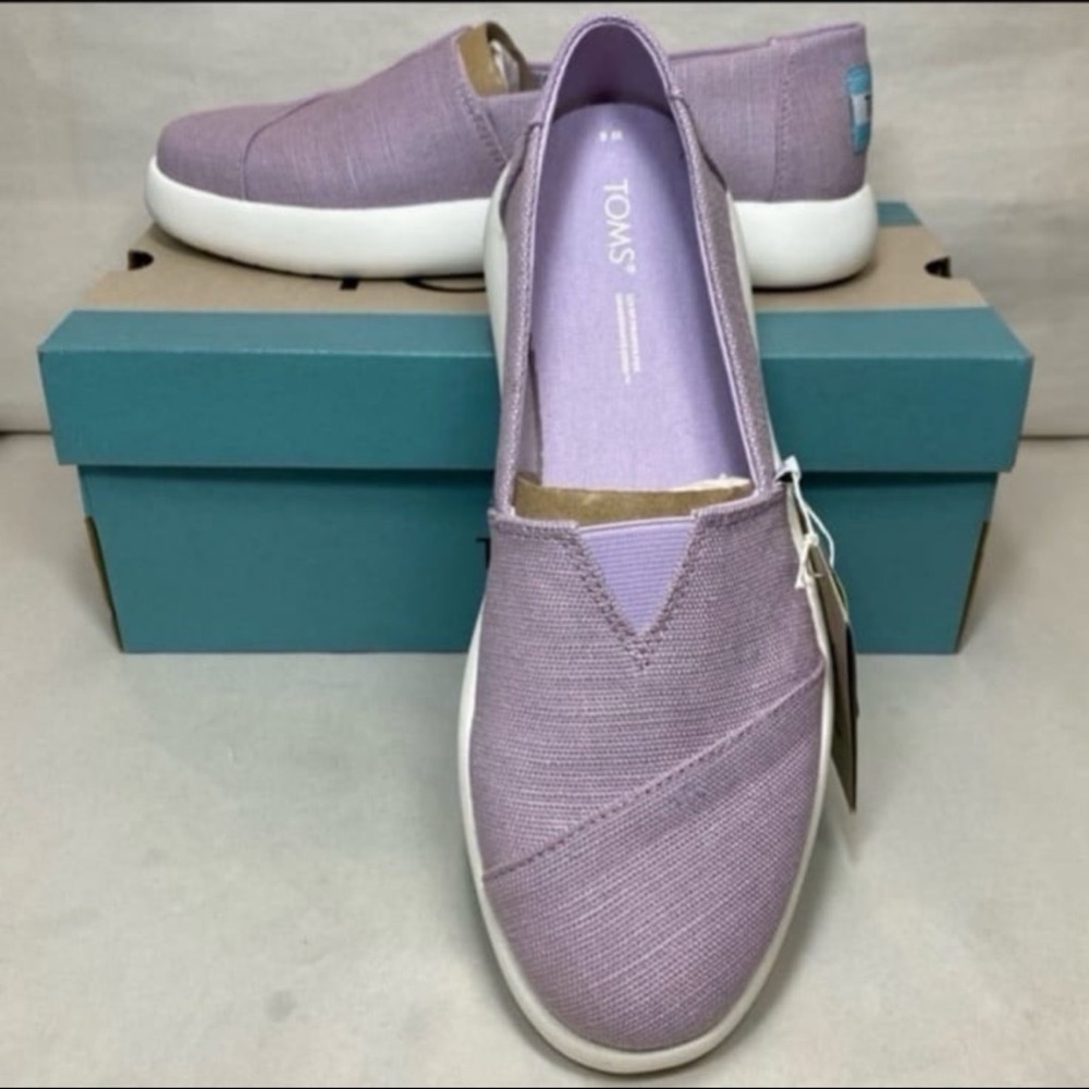 TOMS shoes mallow light orchid purple heritage canvas Womens 8 NEW